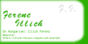 ferenc illich business card